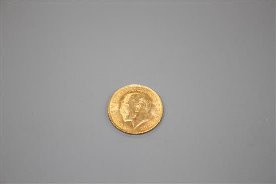A George V 1913 half sovereign.